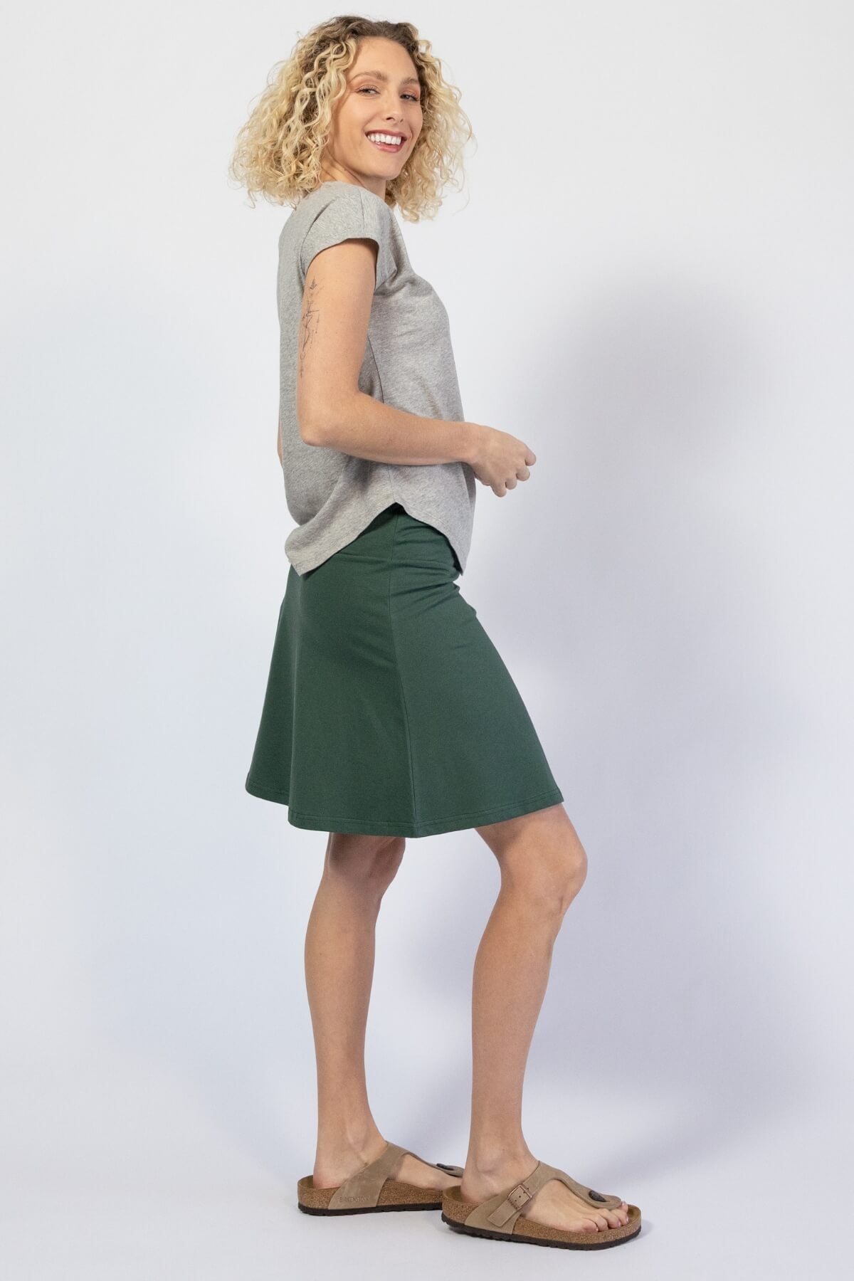 Everyday organic cotton skirt for women - right side view