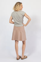 Organic cotton mid length skirt for women - rear view