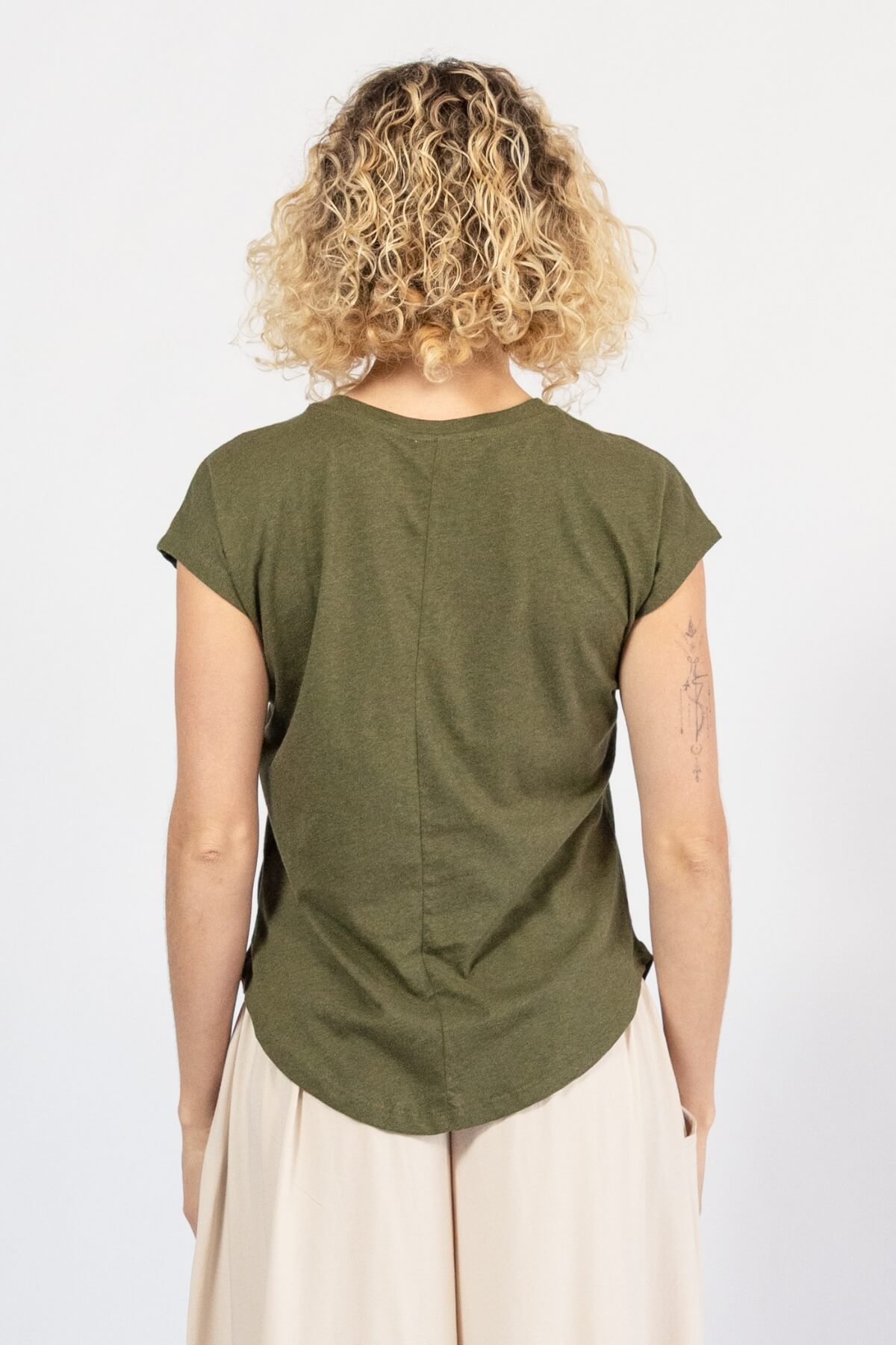 Surya Australia Organic Cotton Basic Tee made in Nepal - rear view