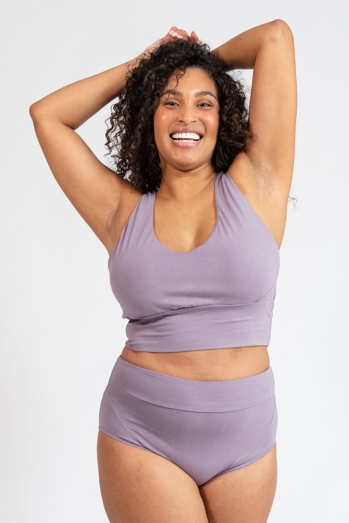 Organic Crop Top for Women -  Lilac