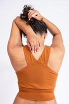 Organic Cotton Crop Top - rounded racer back rear detail