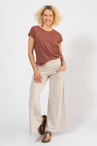 Surya Organic Cotton Wide Leg Freedom Pants - Oyster