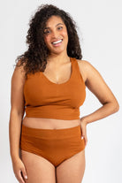 Organic Cotton Crop Top - Caramel