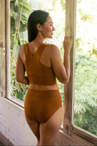 Organic High Waist Brief Underwear for Women - on location in Bali