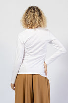 Organic cotton long sleeve top for women - rear view