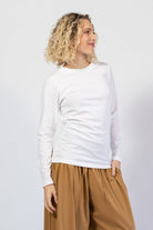 Organic cotton long sleeve top for women - right side view