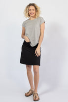 Organic cotton mid length skirts - black