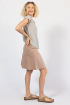 Organic cotton mid length skirt for women - right side view