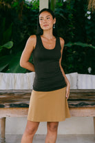 Organic cotton everyday midi skirts - slip on everyday skirt