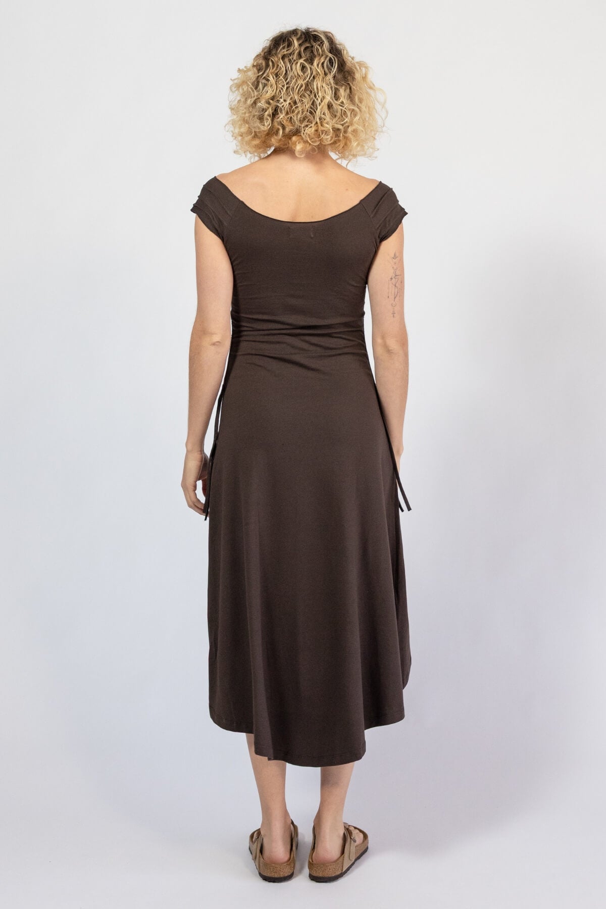 Surya organic cotton asymmetrical dress - rear view