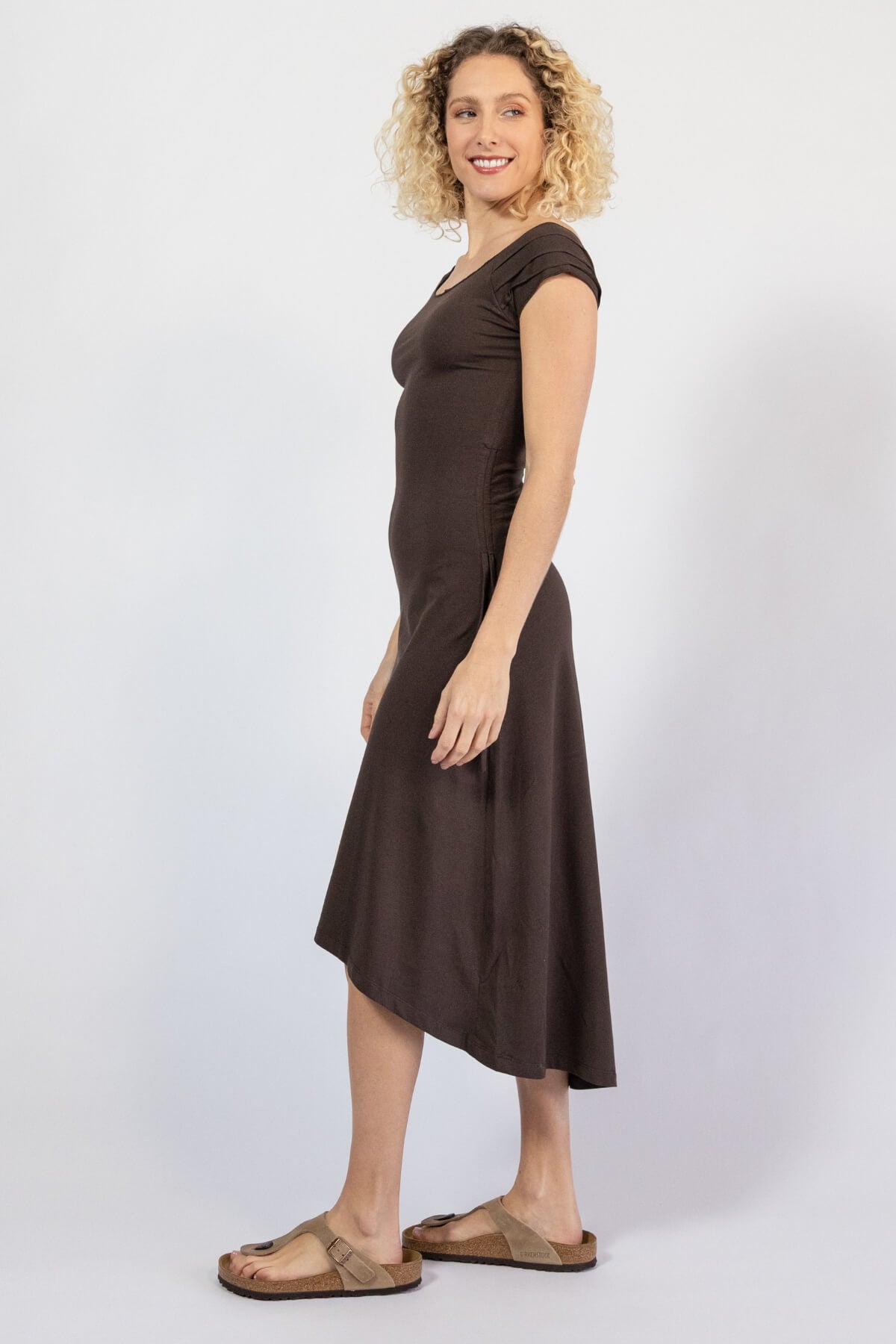 Surya organic cotton asymmetrical dress - right side view