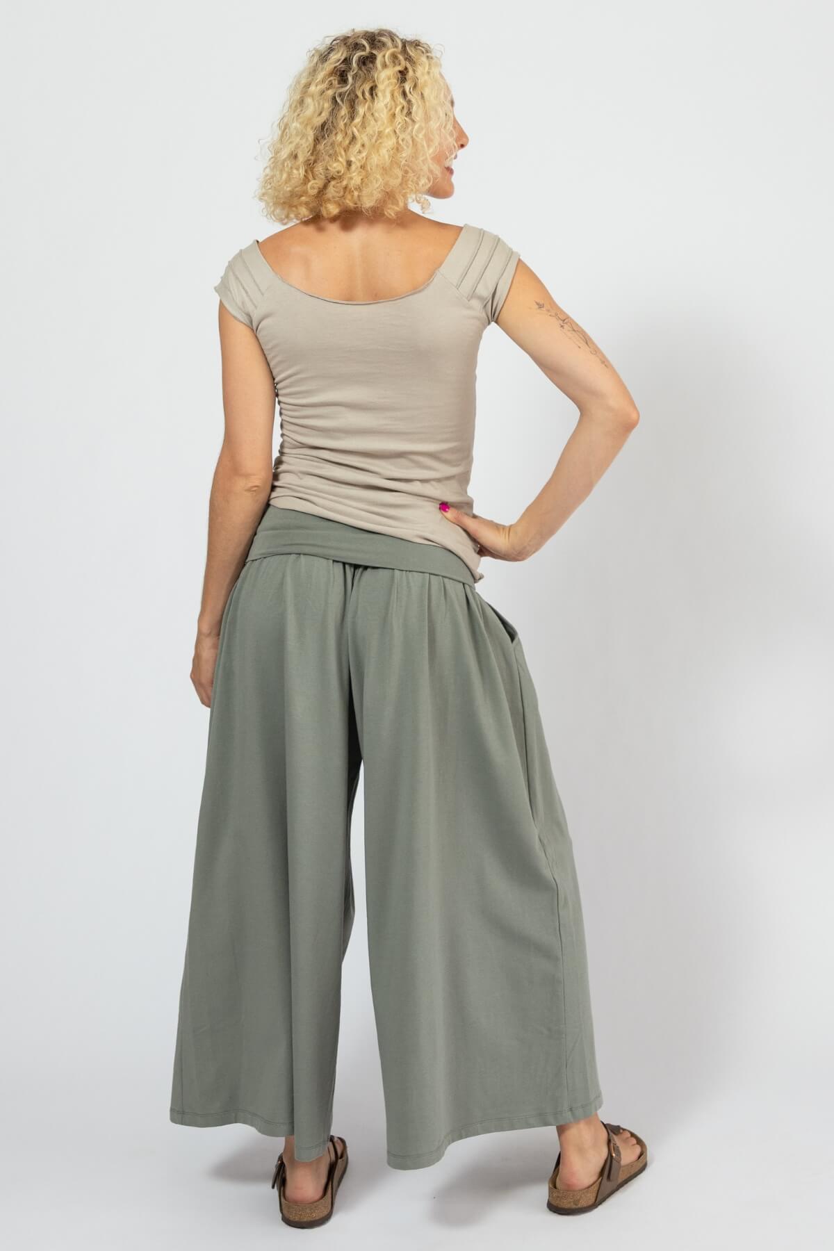 Ethically made organic cotton Sanur Pants - rear view