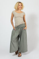 Ethically made organic cotton Sanur Pants - Sage