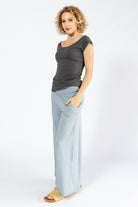 Surya Organic Cotton wide leg pants - Sky Blue