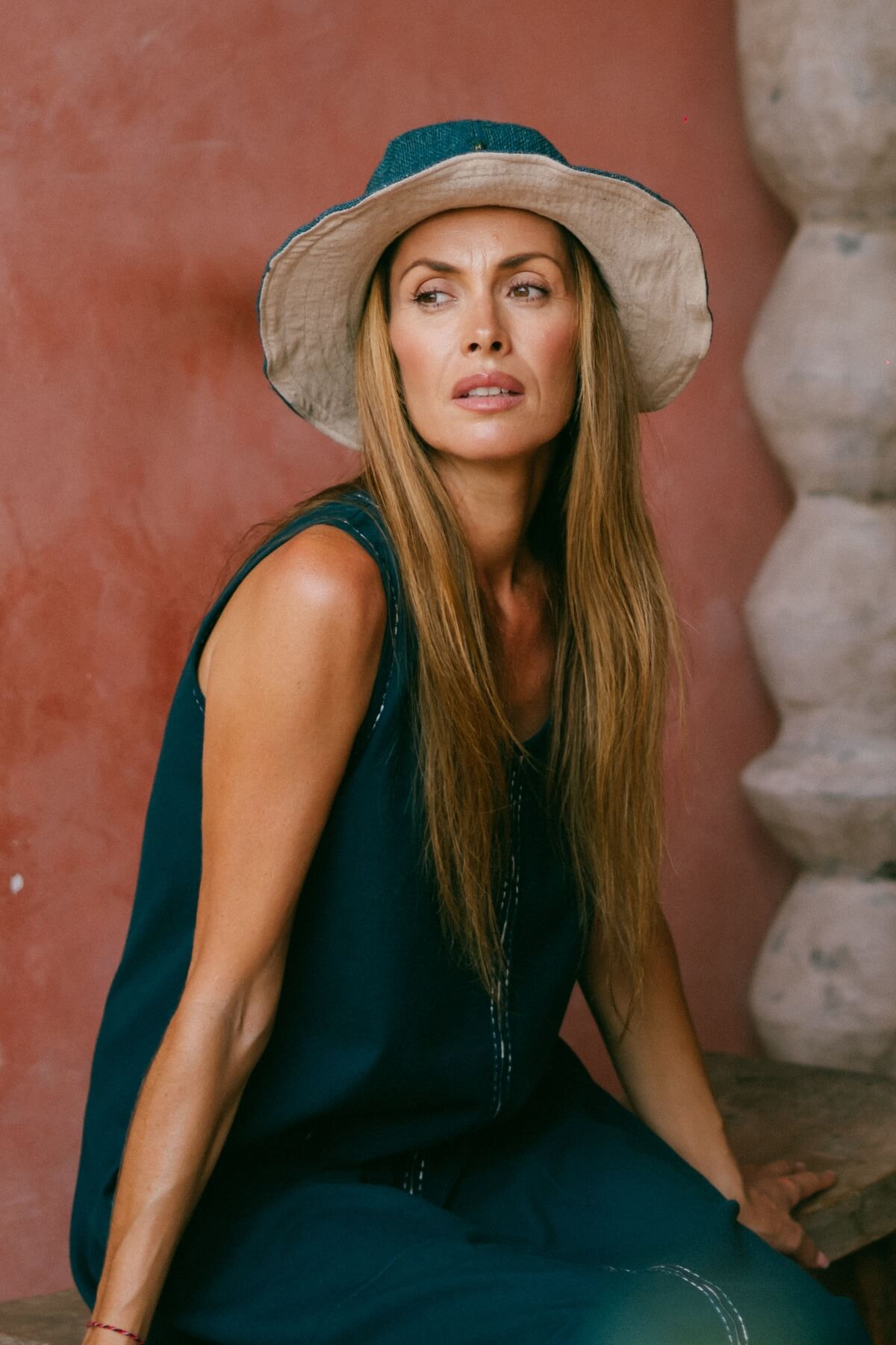Organic hemp hat with wide brim for women – with cotton lining