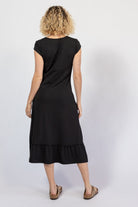Organic cotton round neck dresses for women - rear view