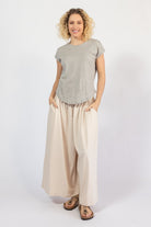 Organic cotton Wide Leg Pants - Oatmeal