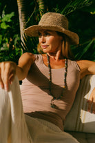 Surya wide brim hemp hat for women – ethically made in Nepal