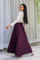 Surya Cotton Wrap Skirt for Women - plenty of tie holes and belt loops