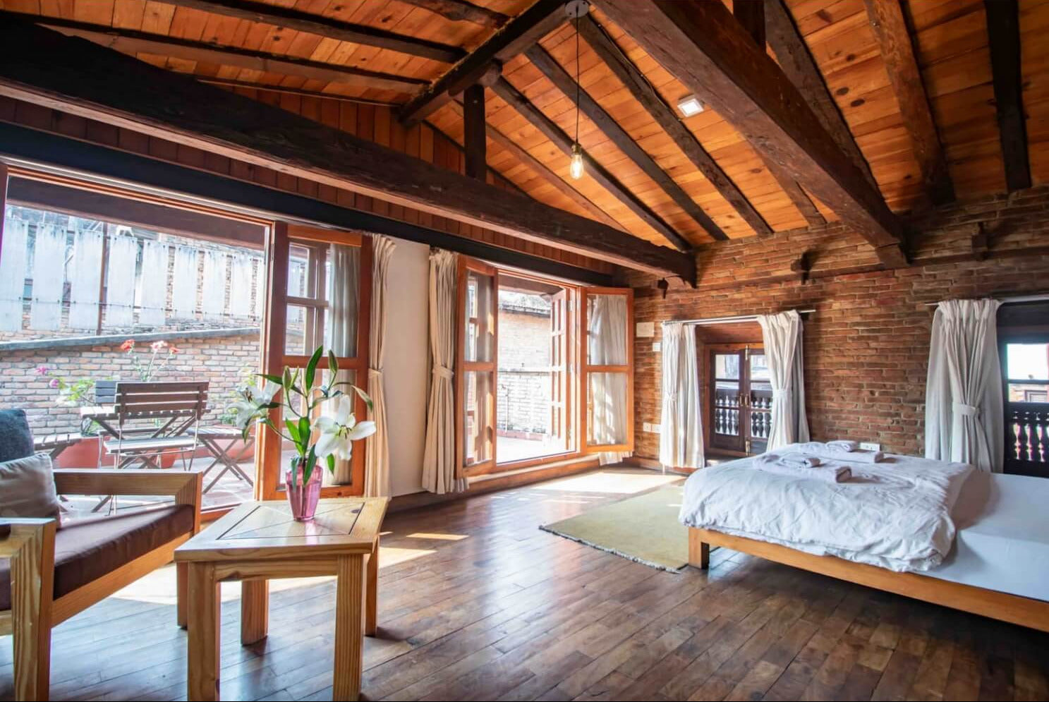 Traditional renovated old house in Patan Durbar Square