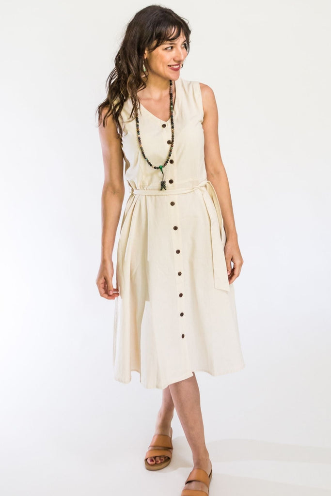 Surya Australia Ethical Cotton 'Valentina' Dress - Oatmeal