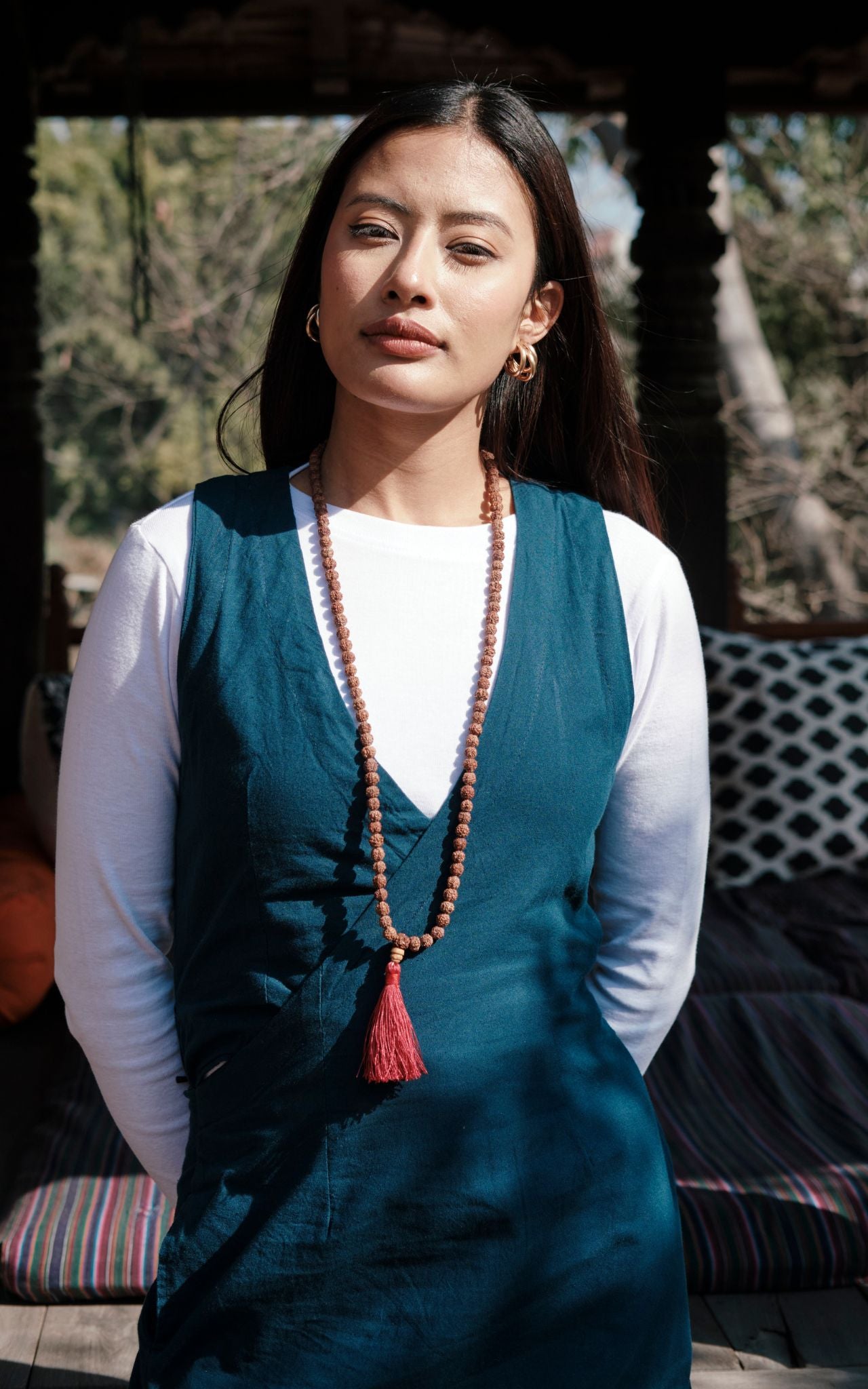 Surya Australia 108 Bead Rudraksha Bead Mala Necklace made in Nepal