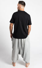 Surya Australia Earthy Cotton Aladdin Pants for men from Nepal - Grey