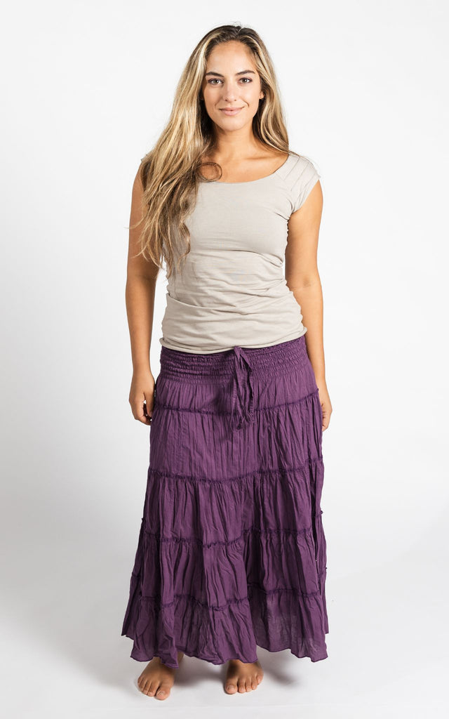 Surya Australia Ethical Cotton 'Franit' Skirt made in Nepal - Lilac