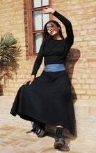 Surya Australia Ethical Cotton Wrap Skirt made in Nepal - Black
