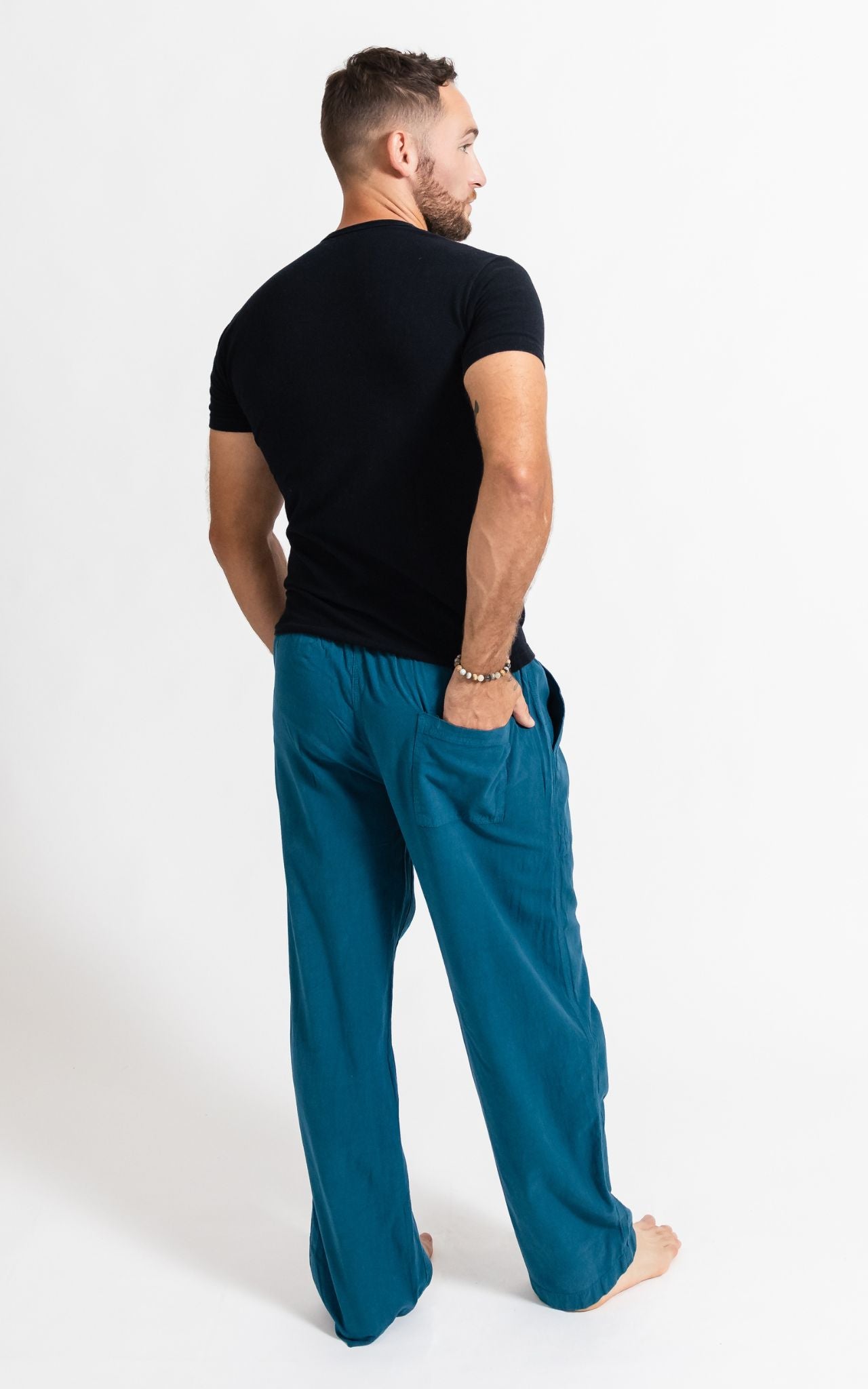 Turquoise Warm Woolen Trouser Or Pant - Handicrafts In Nepal