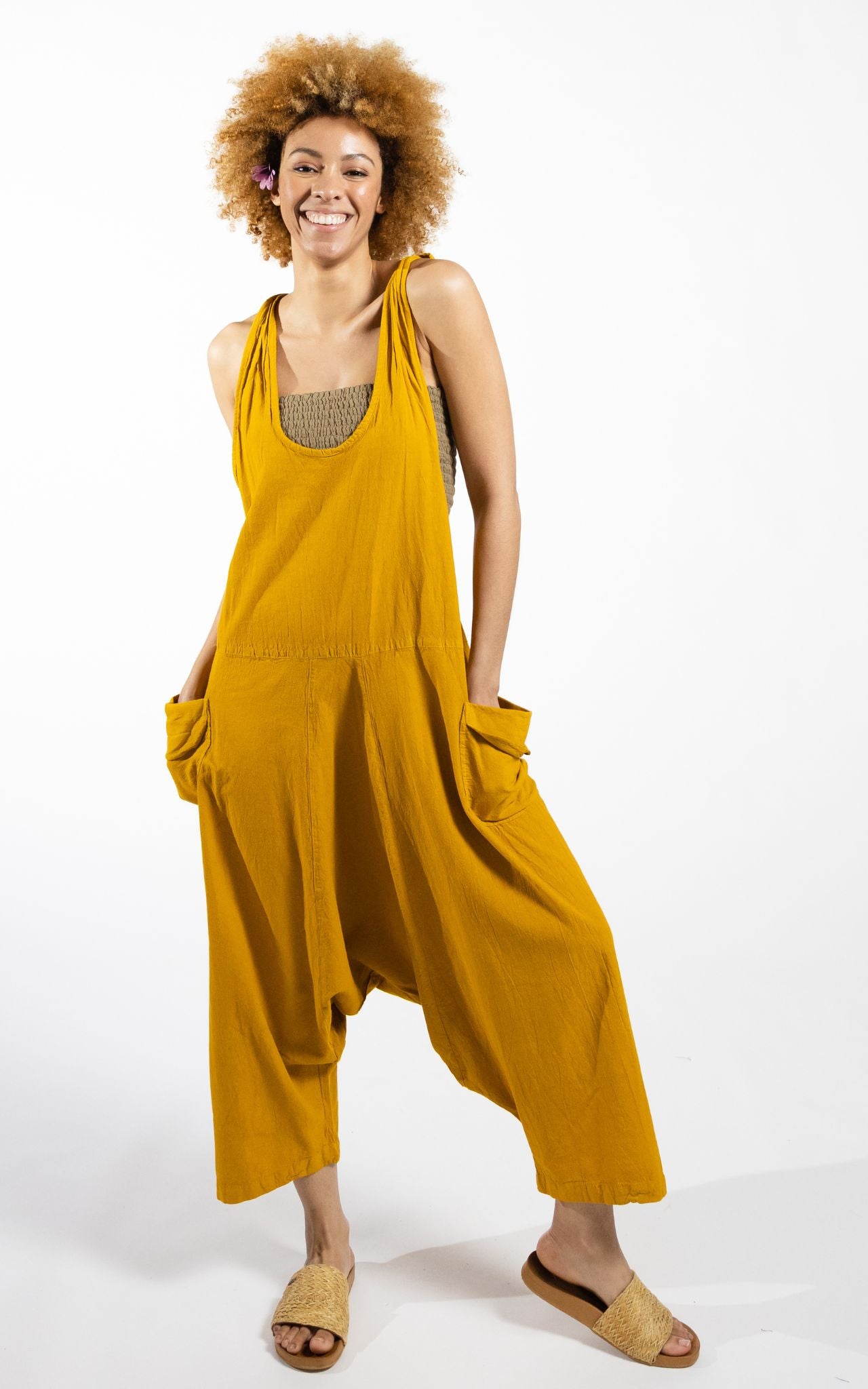 Mustard dungarees deals