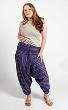 Surya Australia Cotton Low Crotch Pants from Nepal - Purple