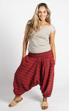 Surya Australia Cotton Low Crotch Pants from Nepal - Red