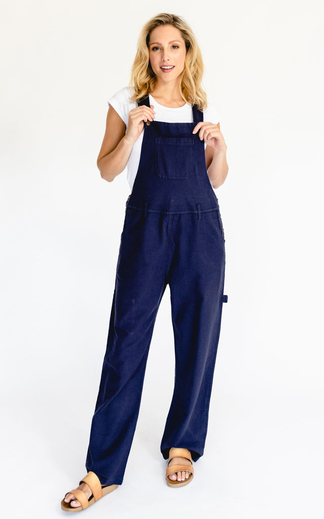 Surya Australia Straight Leg Overalls (Dungarees) made in Nepal - Dark Blue