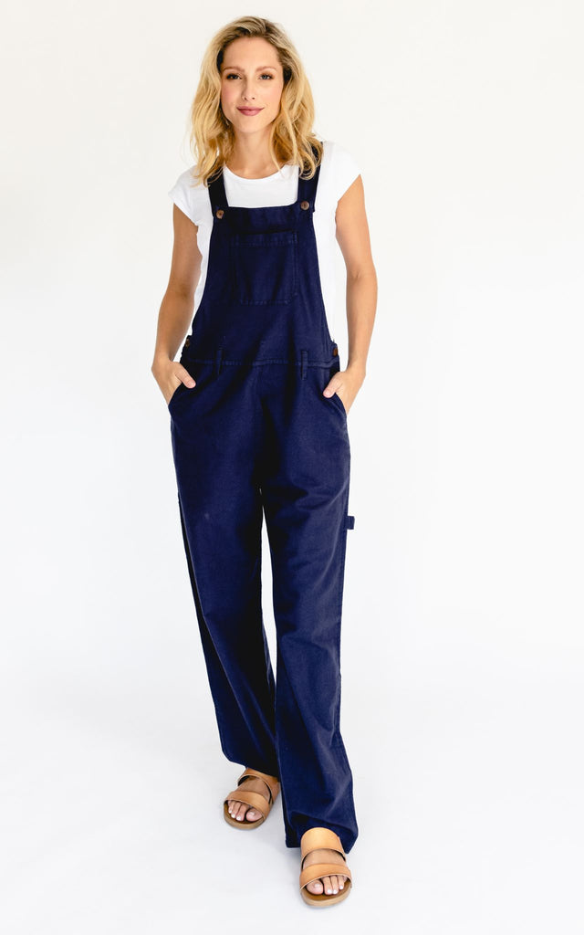 Surya Australia Straight Leg Overalls (Dungarees) made in Nepal - Dark Blue
