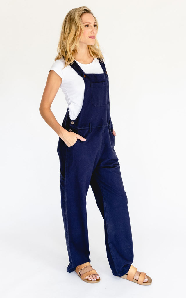 Surya Australia Straight Leg Overalls (Dungarees) made in Nepal - Dark Blue