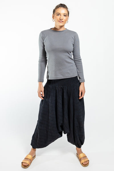 Cotton Pintuck Low Crotch Pants - the Original Surya Pants