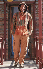 Surya Australia Ethical Cotton 'Wanderer' Hoodie for Men from Nepal - Rust