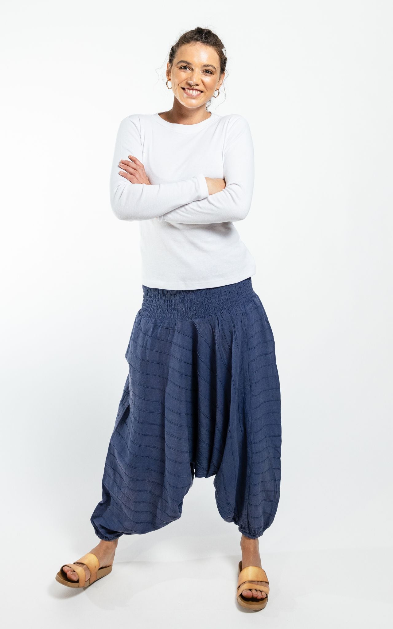 Surya Australia Low Crotch Pants made in Nepal - Blue