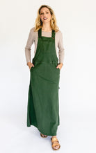 Surya Australia Ethical Cotton Overall Maxi Dress from Nepal - Green