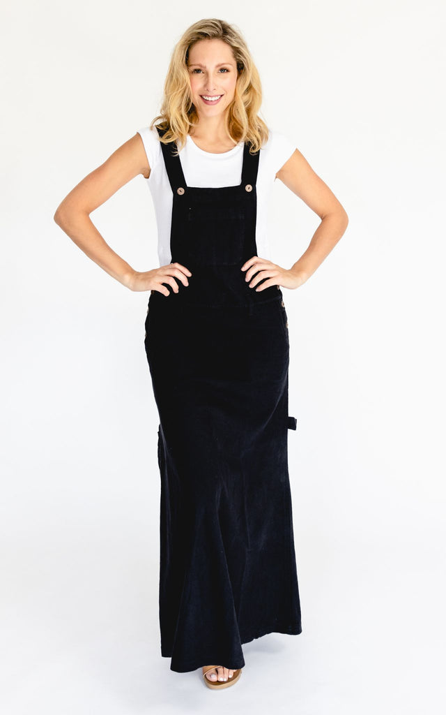 Surya Australia Ethical Cotton Overall Maxi Dress from Nepal - Oatmeal