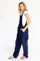 Surya Woven Cotton Dungarees for Women - left side view