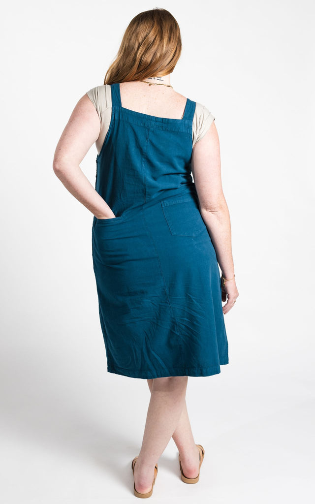 Surya Australia Ethical Cotton 'Ayla' Pinafore made in Nepal - Turquoise