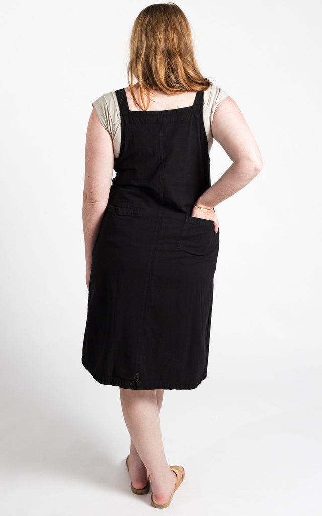 Surya Australia Ethical Cotton 'Ayla' Pinafore made in Nepal - Black