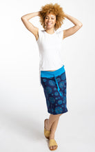 Surya Australia Ethical Stretch Cotton Printed Skirts made in Nepal - Blue