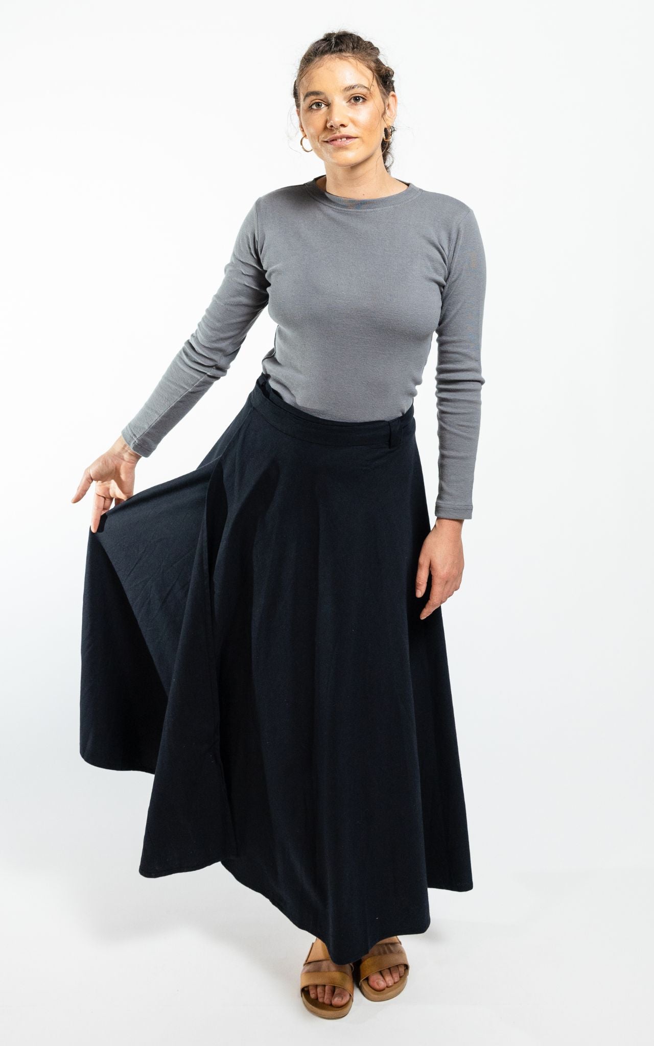 Cotton Maxi Wrap Skirt Ethically made in Nepal Surya