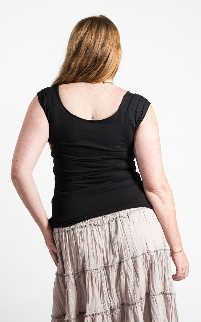 Surya Australia Organic Cotton 'Priya' Top made in Nepal - Black