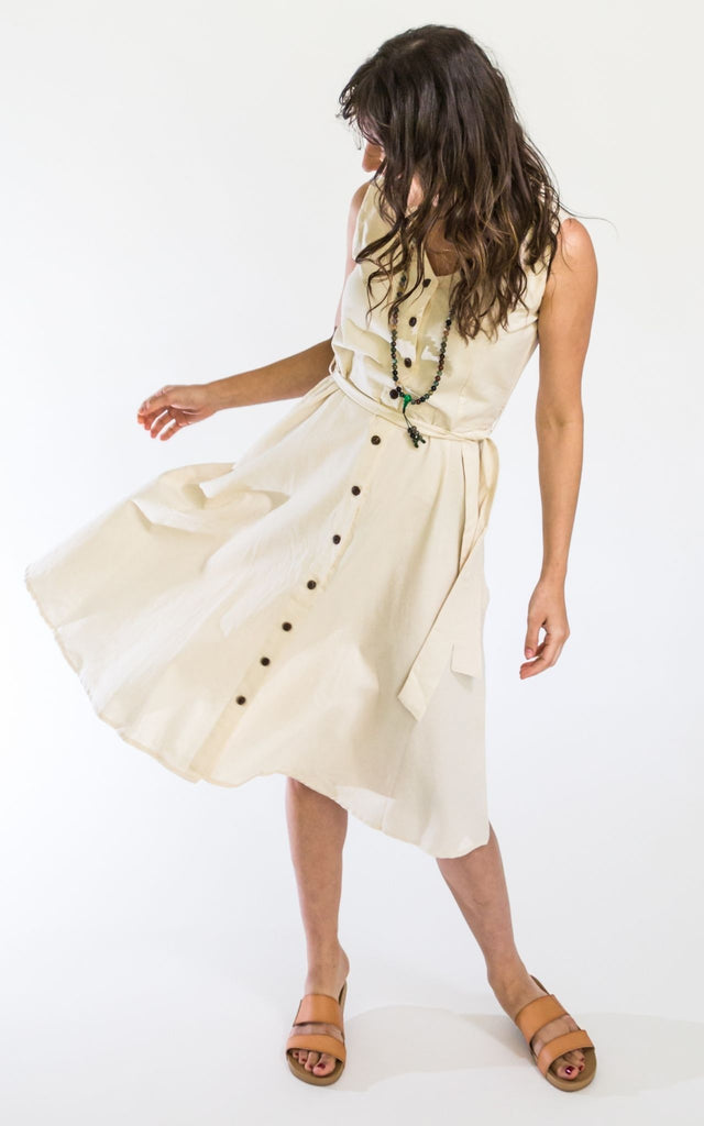 Surya Australia Ethical Cotton 'Valentina' Dress - Oatmeal