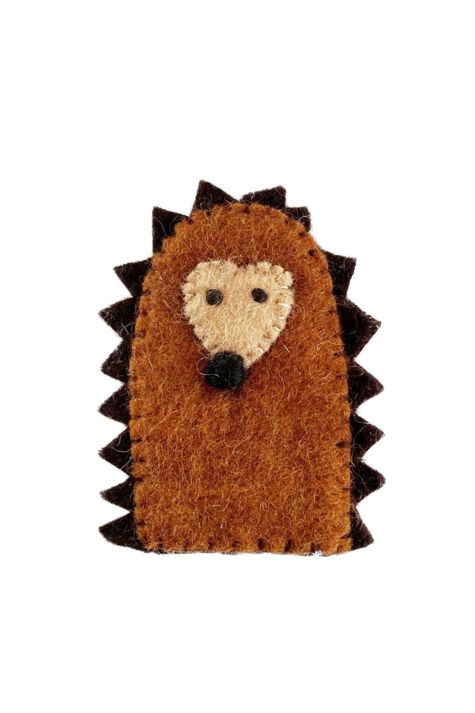 Surya Australia Ethical Wool Felt Finger Puppets from Nepal - Hedgehog