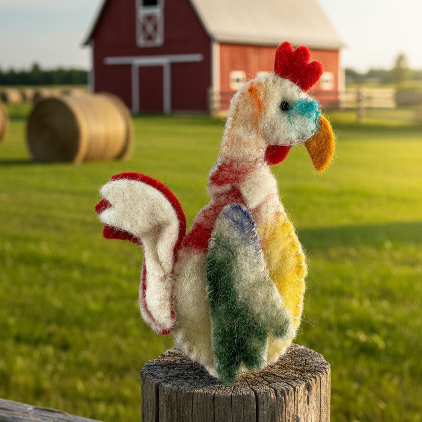 Surya Wool Felt Finger Puppets made in Nepal - Turkey